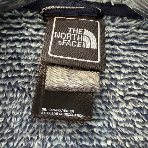 The North Face Osito Full Zip Fleece Women's M Light Blue Dark Blue Heather - Picture 10 of 15